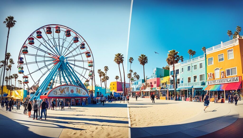 Comparison of Santa Monica and Venice Beach