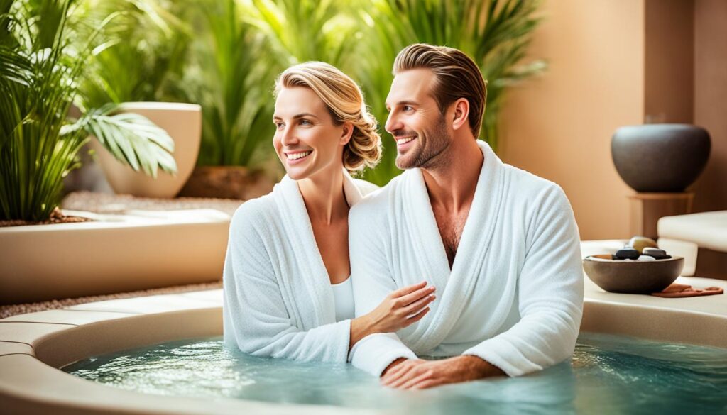 Couples enjoying a spa retreat