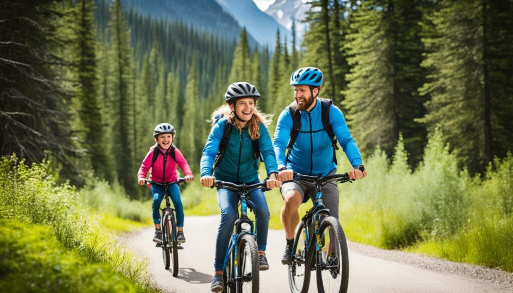 Family-friendly bike routes in Banff National Park