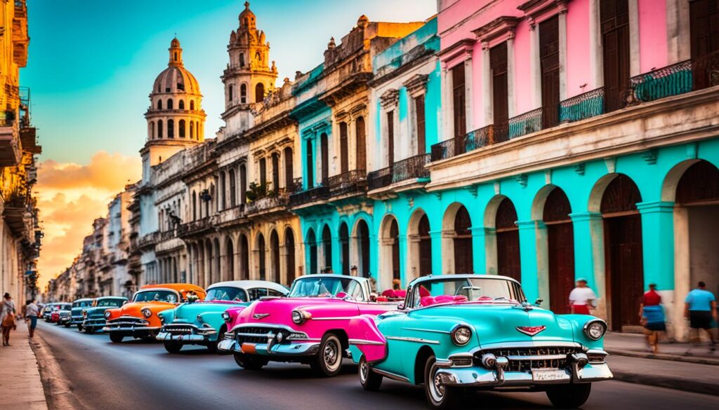 Havana sightseeing in classic cars