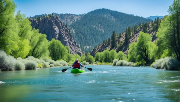Learning to kayak or paddleboard on Carson River