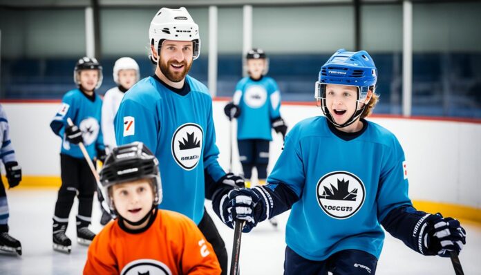 Learning to play ice hockey in Canada: beginner clinics