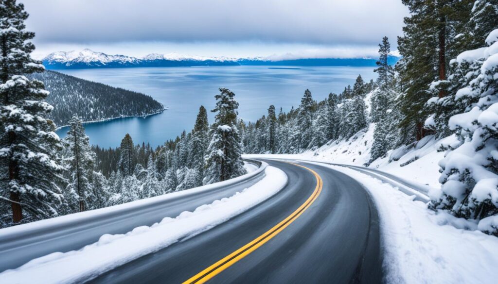 Mountain driving in Lake Tahoe