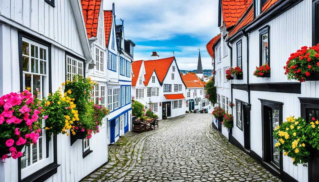 Old Stavanger historic houses