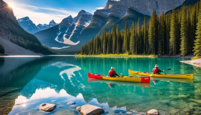 Paddling and canoeing adventures on Banff lakes
