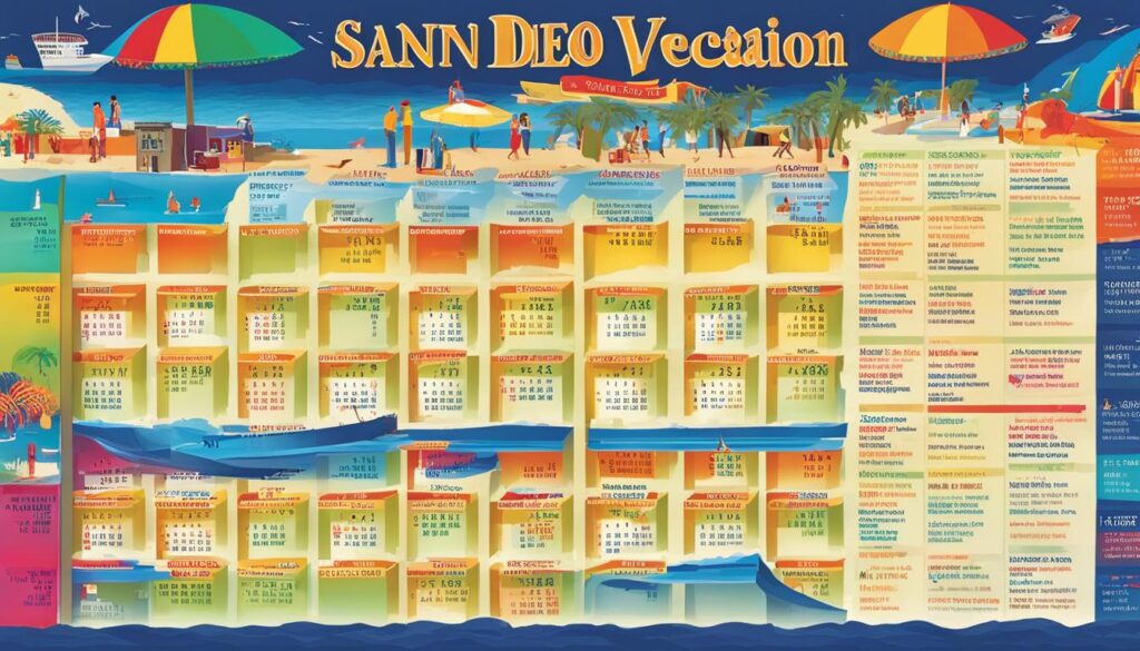 Recommended days for family holiday in San Diego