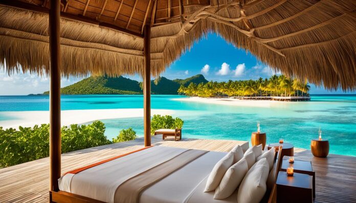 Romantic private islands and overwater bungalows in the Caribbean