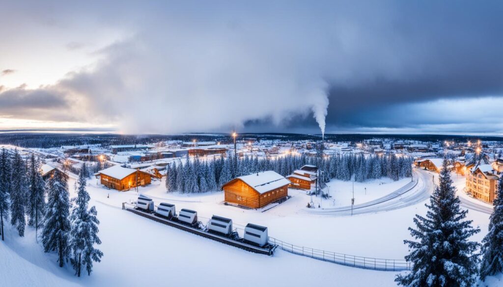 Rovaniemi snowfall during Christmas
