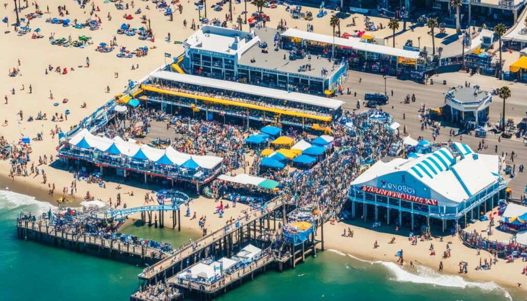 Santa Monica Pier crowd control
