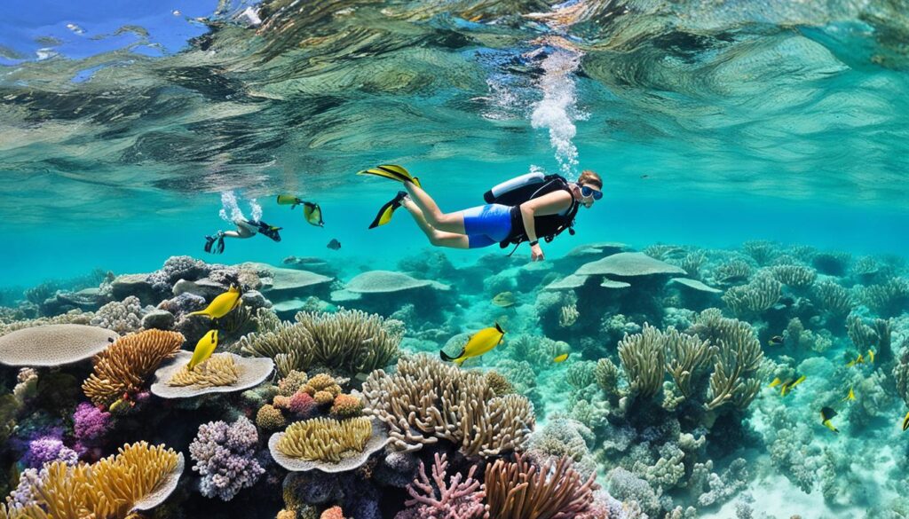 Snorkeling in the crystal-clear waters
