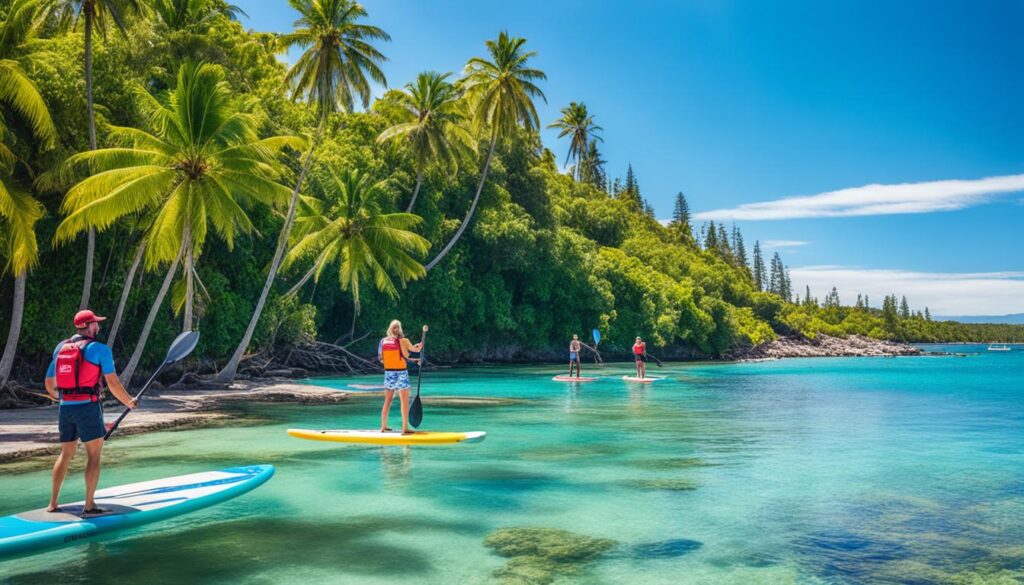 Stand-up paddleboarding rentals in Bridgetown