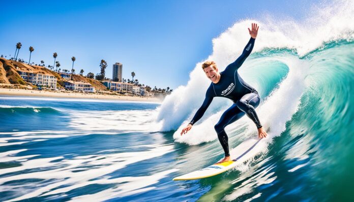 Surfing lessons and board rentals for beginners in San Diego