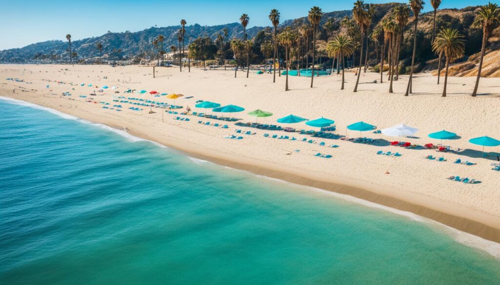 Tranquil beaches in Los Angeles