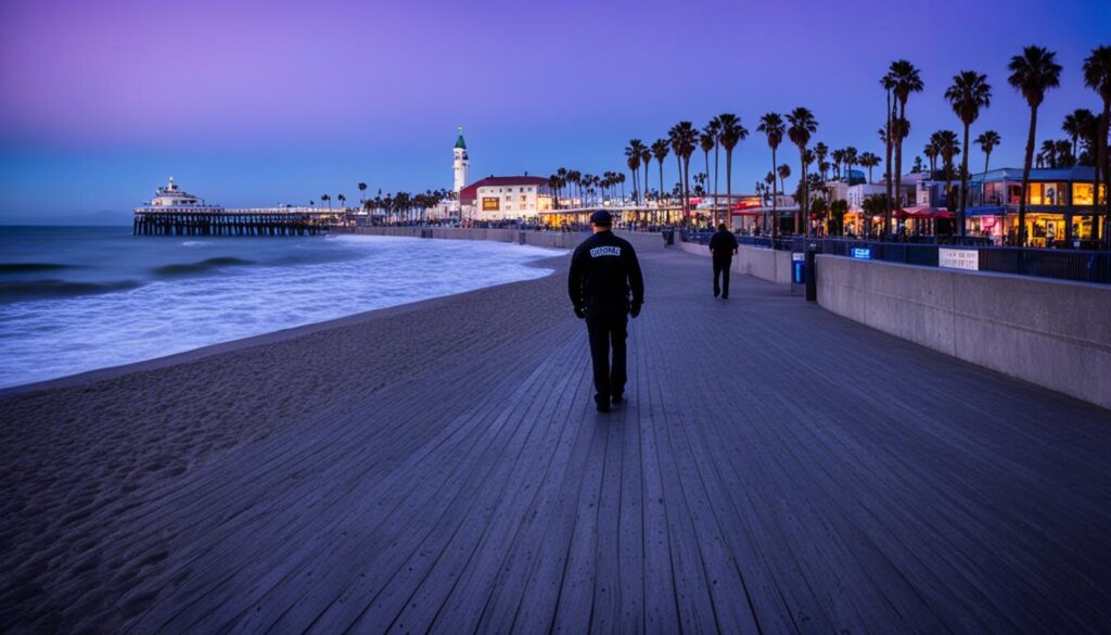 Venice Beach nighttime security measures