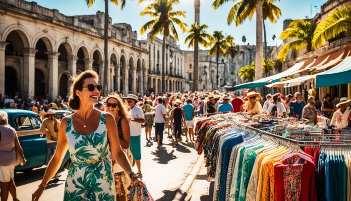 Vintage clothing shopping in Havana's markets