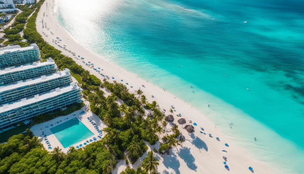 crystal-clear waters in Cancun