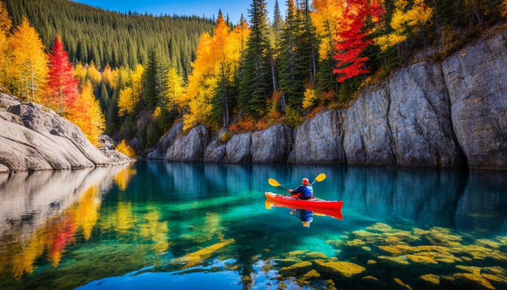 paddling in Canadian lakes