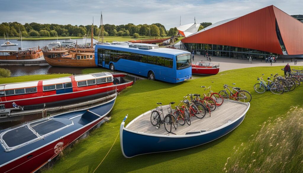transportation options to viking ship museum