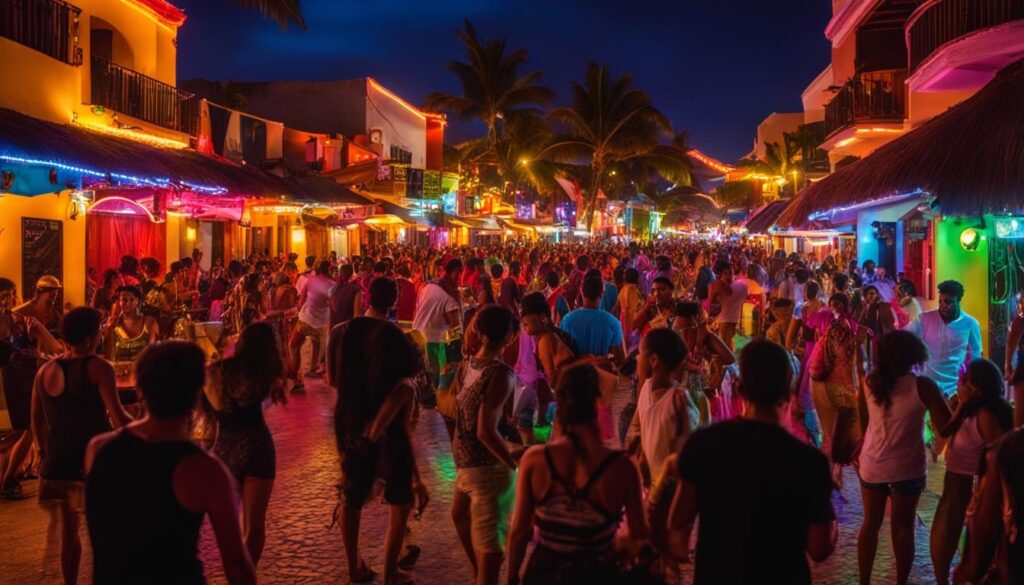 vibrant nightlife in Playa del Carmen