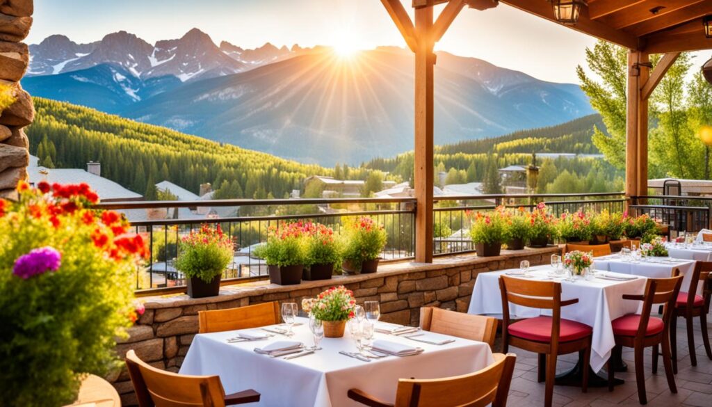 Boulder restaurant with mountain views