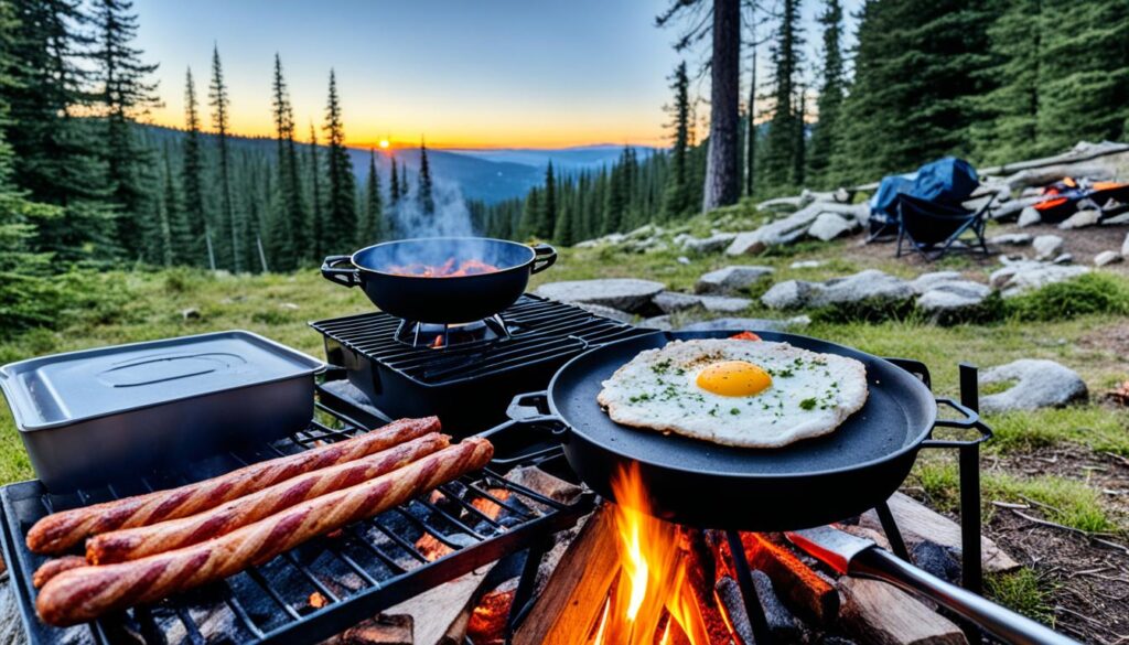 Camping cooking equipment