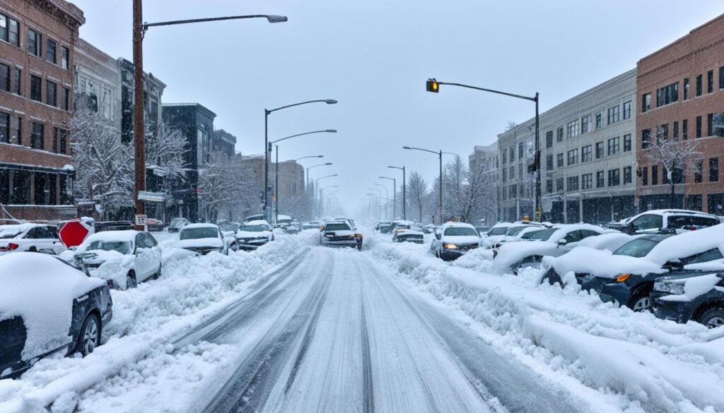 Denver road closures during snowstorm
