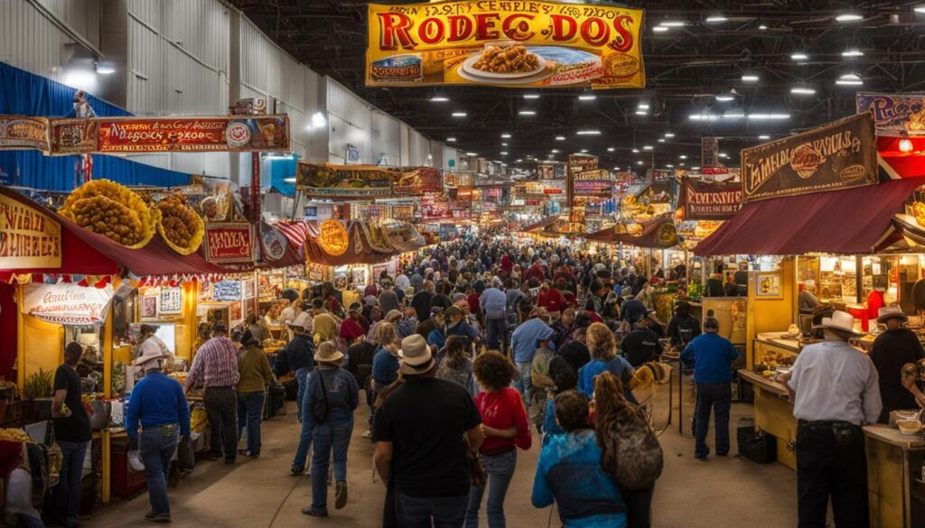 Food vendors at San Antonio Stock Show & Rodeo
