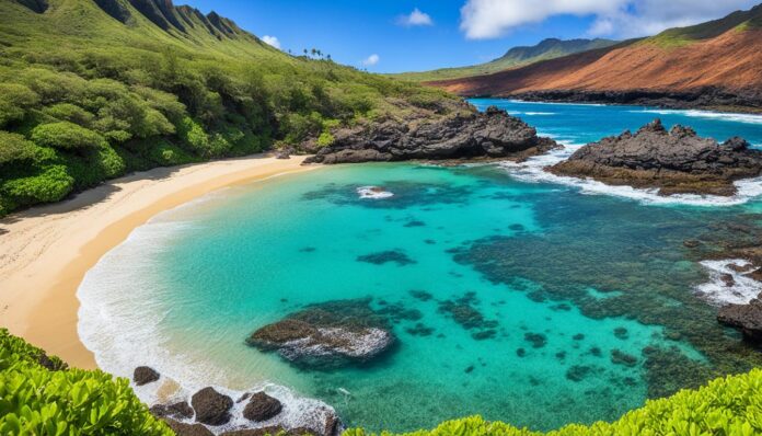 Hidden beaches near Honolulu with tide pools