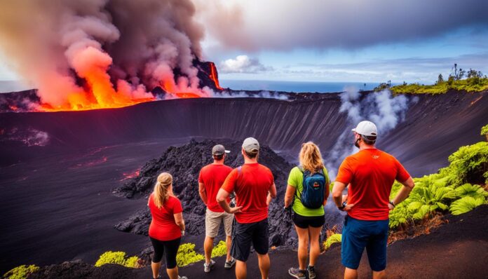 How can I explore Hawaii Island's volcanoes safely?