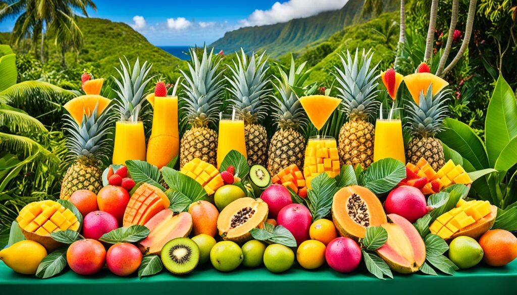 Kauai tropical fruits