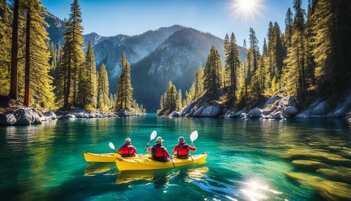 Kayaking tours on Emerald Bay