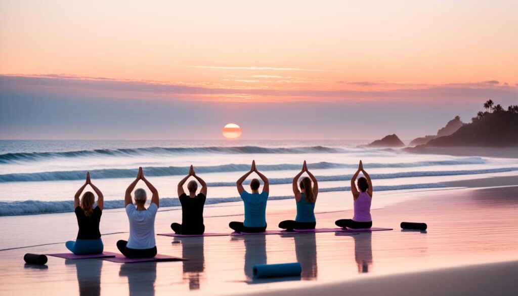 Maui sunrise yoga classes on the beach