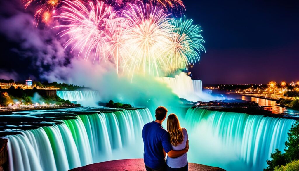 Niagara Falls during a special event