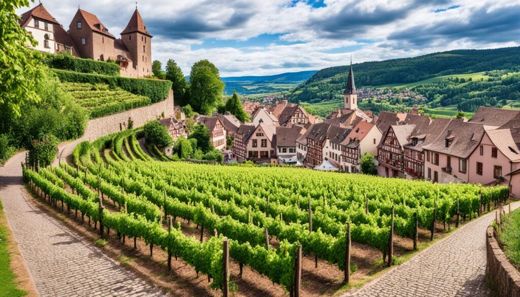 Riquewihr Vineyards and Medieval Architecture
