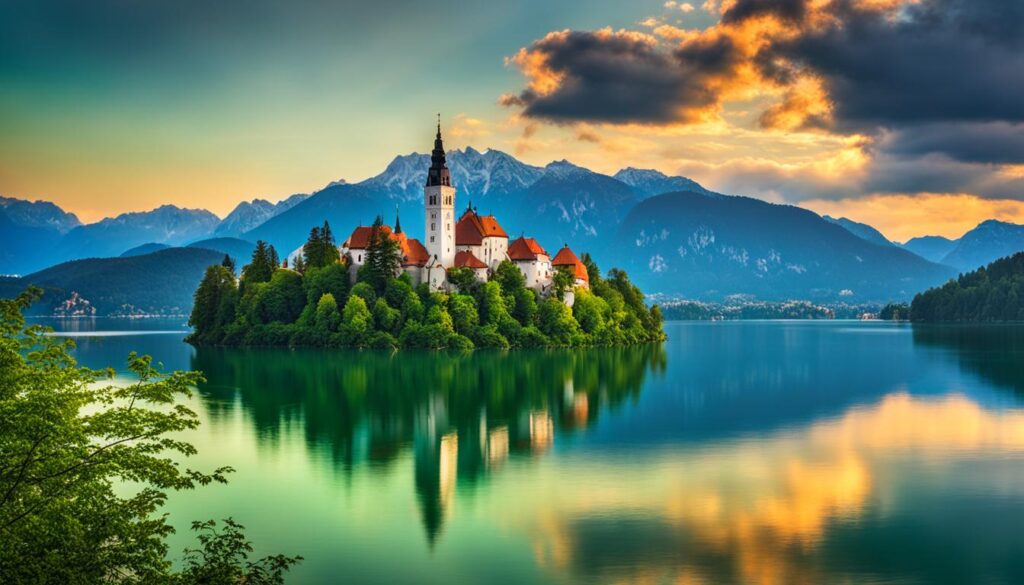 Scenic view of Bled, Slovenia