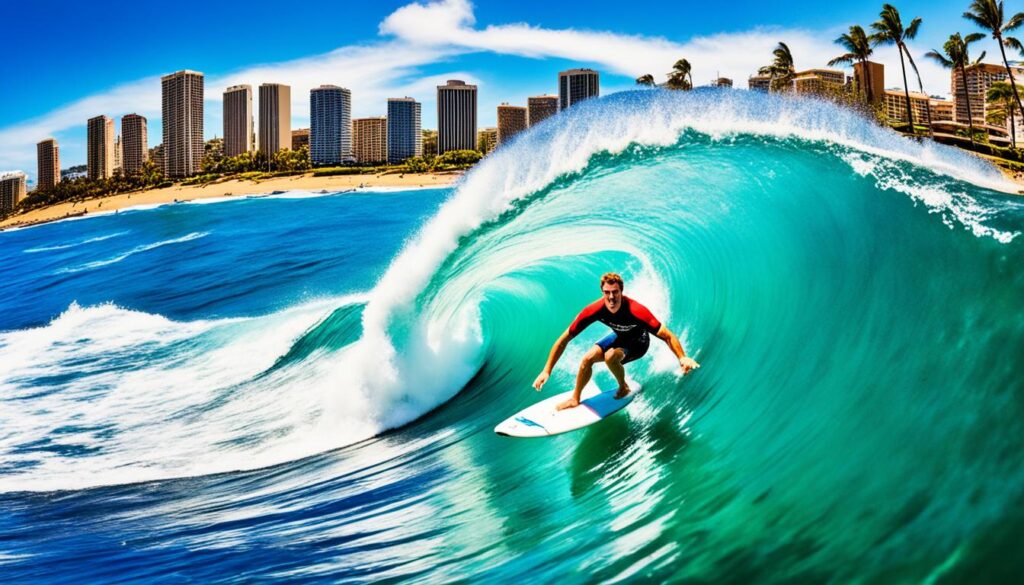 Surfing in Honolulu