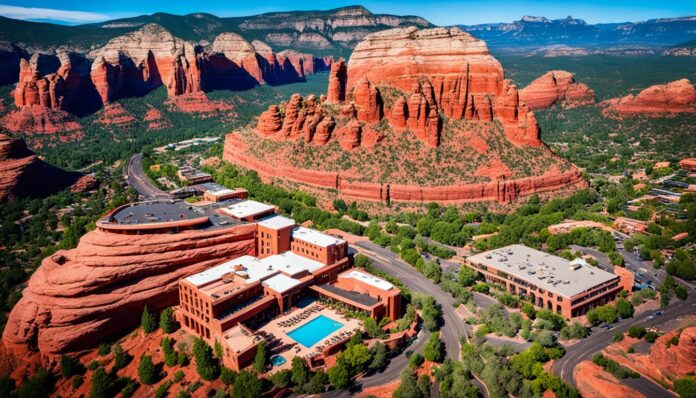 Top-rated Sedona hotels with red rock views?