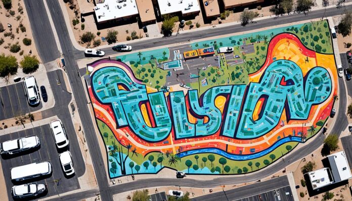 Tucson murals street art walking map