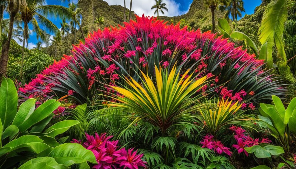 Unique Flora in Kauai Botanical Gardens