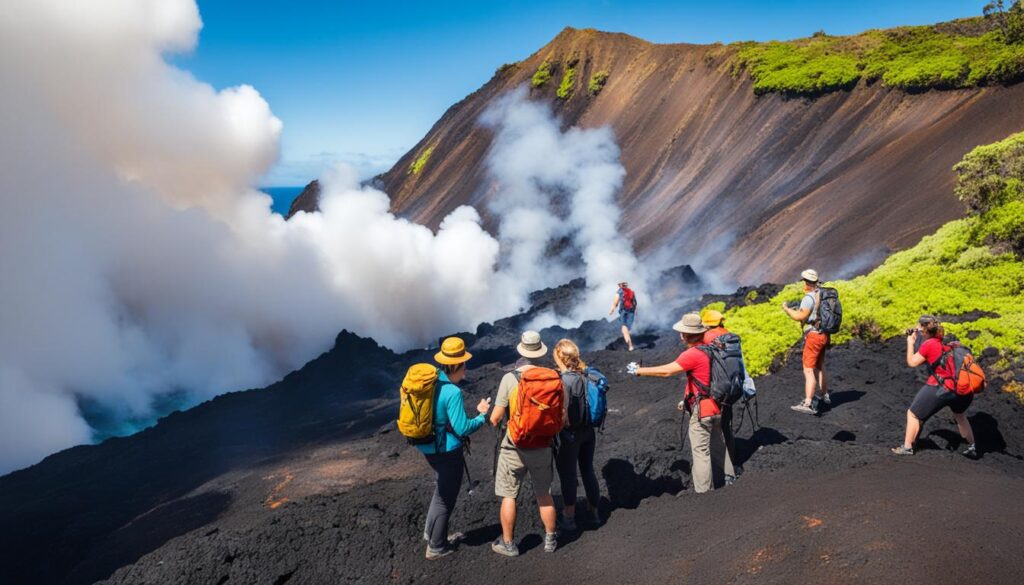 Visiting volcanic sites in Hawaii