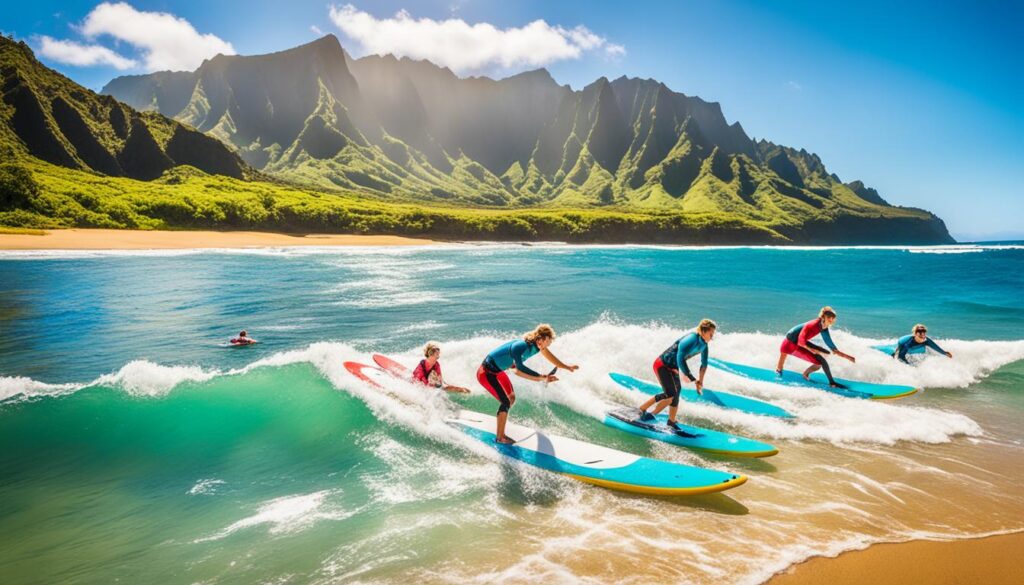 beginner surf course Kauai