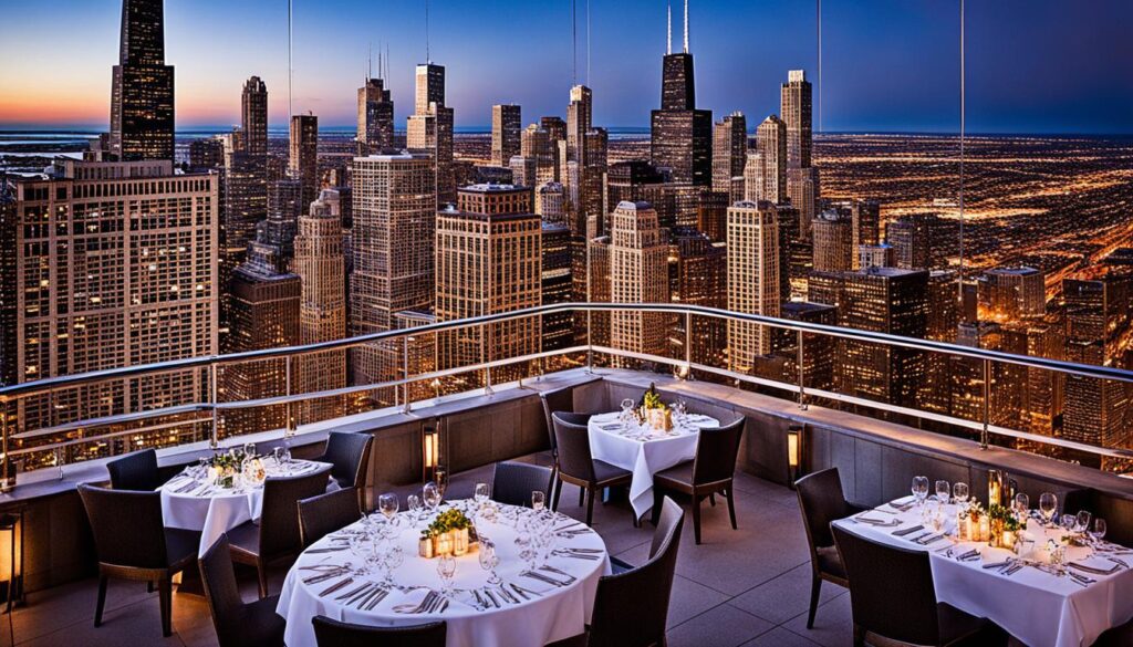 best views dining venues Chicago