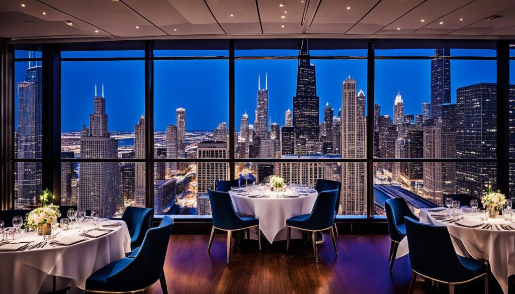 best views dining venues Chicago