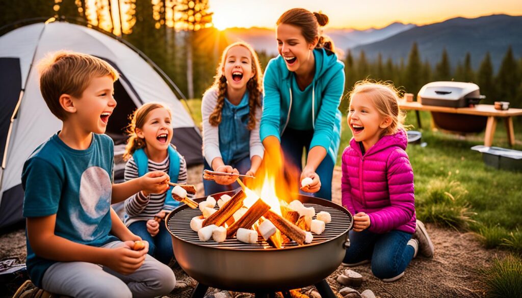 camping cooking with kids