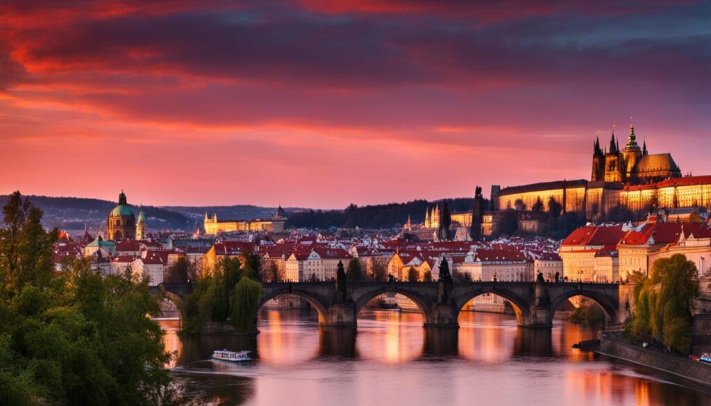 enchanting view of Prague