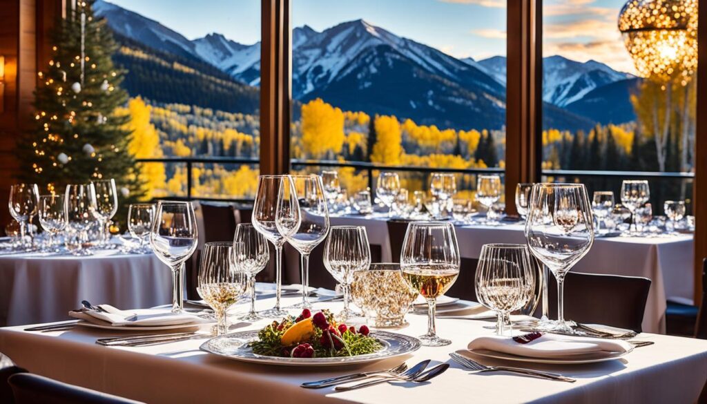 fine dining experience in Aspen