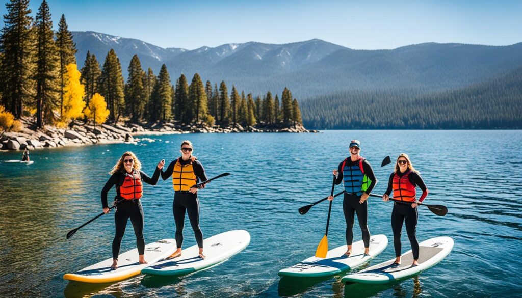 paddleboard rentals at Lake Tahoe