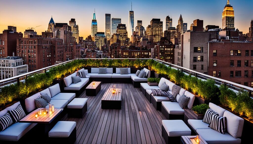 rooftop bars in NYC with outdoor seating