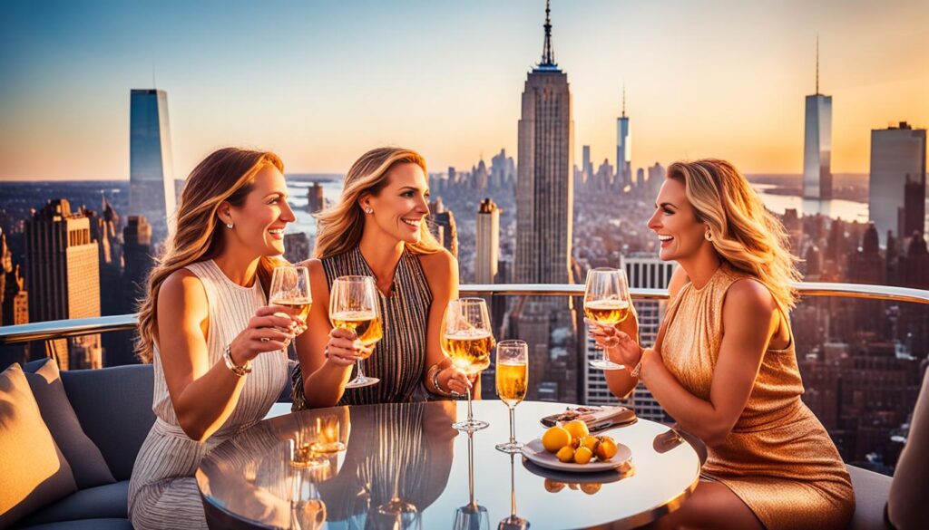 rooftop bars overlooking NYC skyline