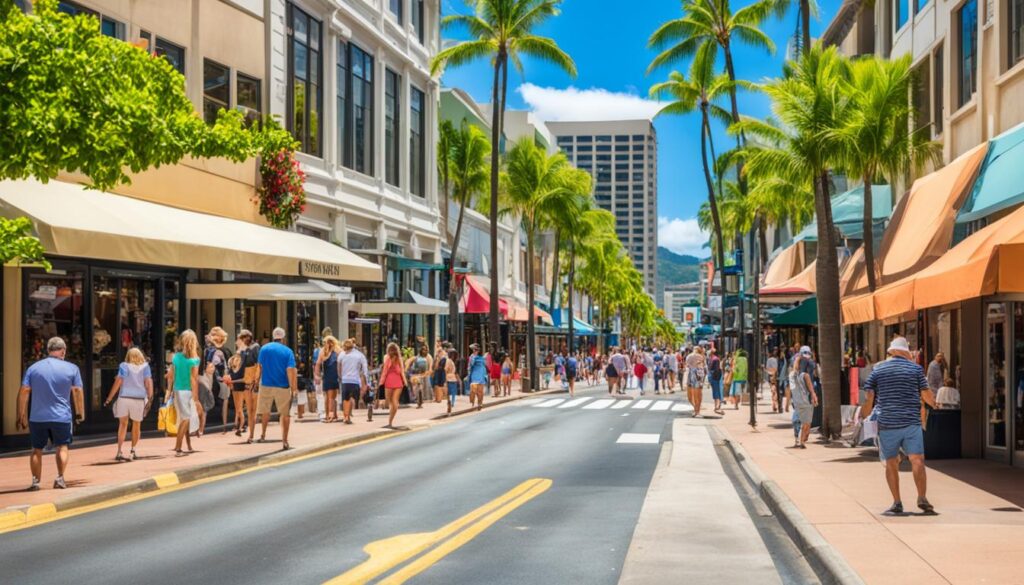 shopping districts Honolulu